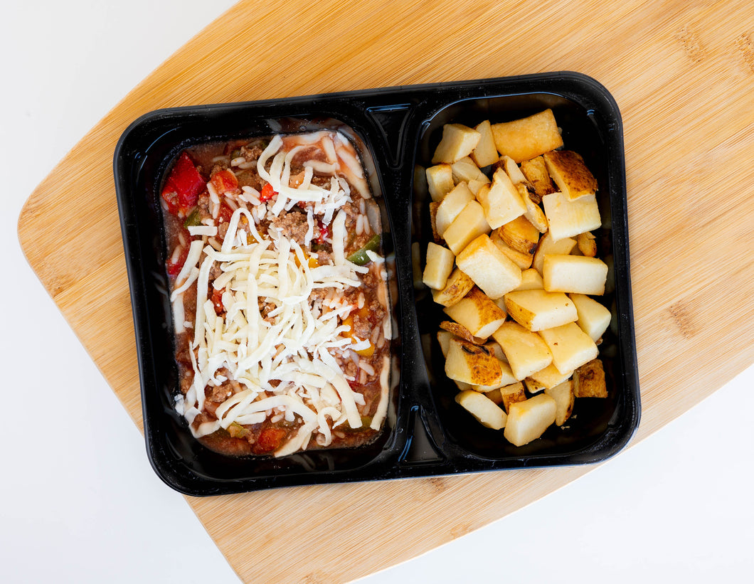 Unstuffed Peppers & Potato Wedges